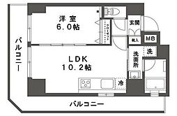 エシュレ湘南 1LDKの間取図画像