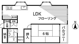 RMマンション 1LDKの間取図画像