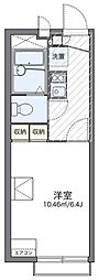 レオパレスメイプル2 1Kの間取図画像