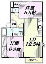 東京都八王子市元八王子町３丁目2266（賃貸アパート2LDK・1階・53.22㎡） その2