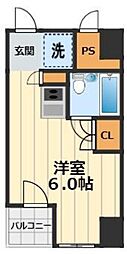 ウィルビラワン 1Kの間取図画像
