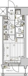 レガリス品川天王洲ベイサイドコート 1Kの間取図画像