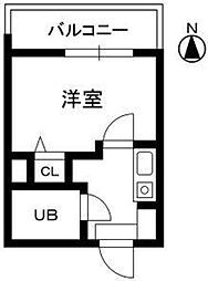 プラティーク池袋 1Kの間取図画像