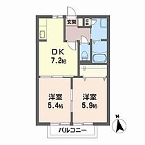 エル・シャンテＡ 102 ｜ 山形県山形市馬見ケ崎１丁目1-6（賃貸アパート2DK・1階・42.30㎡） その2