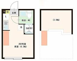 MIKI ワンルームの間取図画像
