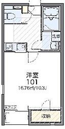 LEONEXTプランドール北野 1Kの間取図画像