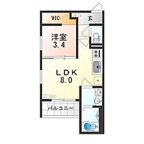 大阪府堺市堺区南清水町１丁（賃貸アパート1LDK・2階・30.35㎡） その2