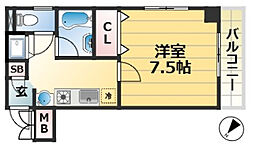 JR東海道・山陽本線 新長田駅 徒歩3分の賃貸マンション 4階1Kの間取り