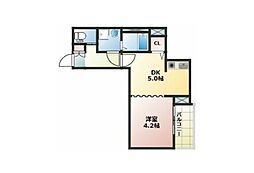 Grande Villa ROKUCHO 1DKの間取図画像