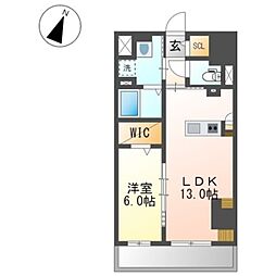 JR阪和線 和歌山駅 徒歩7分の賃貸マンション 2階1LDKの間取り