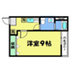 京都市営烏丸線 丸太町駅 徒歩15分の賃貸マンション 1階1Kの間取り