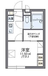 レオパレスリルト和田町 1Kの間取図画像
