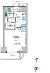 都営新宿線 菊川駅 徒歩5分の賃貸マンション 5階1Kの間取り