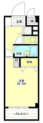 パストラーレ新井 ワンルームの間取図画像