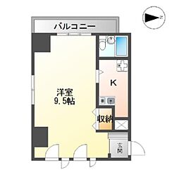 シャトル中野 1Kの間取図画像
