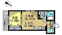 アリアトール 1LDKの間取図画像