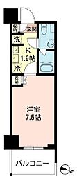 MFPRコート木場公園 1Kの間取図画像