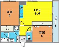 間取図画像 2LDK