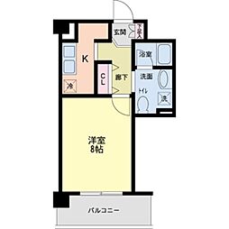 デイグラン鶴見 1Kの間取図画像
