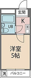シティパレス脚折3 1Kの間取図画像