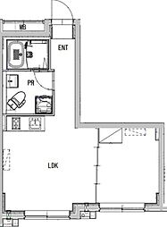 フィーカ代々木上原 5階1LDKの間取り