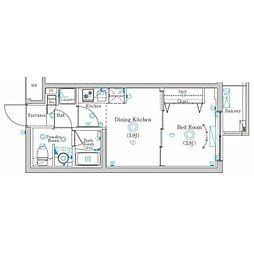 ラフェスタ鷺沼 1Kの間取図画像