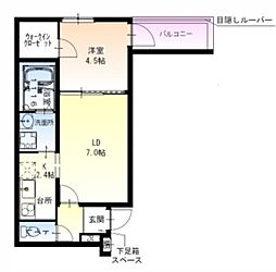 フジパレス尼崎西浦公園3番館 1LDKの間取図画像