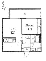 マホロハイム 1LDKの間取図画像