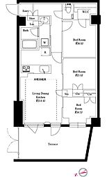 343レジデンス後楽園 3LDKの間取図画像