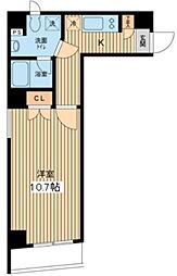 エスティメゾン武蔵小山 1Kの間取図画像