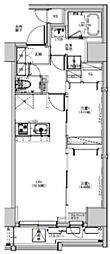 S-RESIDENCE綾瀬rivie 5階2LDKの間取り