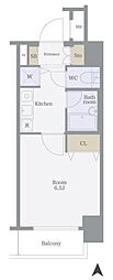 メインステージ神田佐久間町 1Kの間取図画像