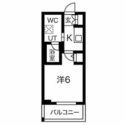 スパシエガーデン川崎梶ヶ谷 1Kの間取図画像