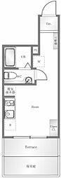 マートルコート森下 ワンルームの間取図画像