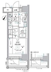 ベルグレード川崎AZ 1Kの間取図画像