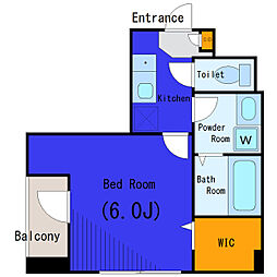 京急空港線 大鳥居駅 徒歩10分の賃貸マンション 5階1Kの間取り