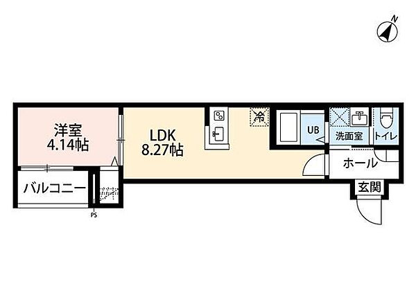 神奈川県座間市相模が丘５丁目(賃貸アパート1LDK・3階・29.74㎡)の写真 その2