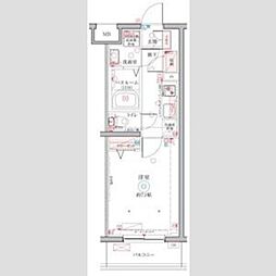CREVISTA大塚 1Kの間取図画像
