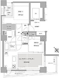 エルスタンザ文京白山 2階2LDKの間取り