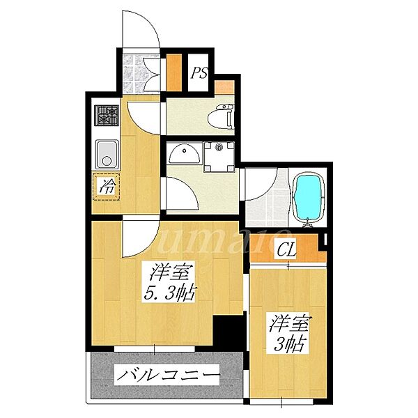 クレイシア東十条 303｜東京都北区東十条１丁目(賃貸マンション2K・3階・27.70㎡)の写真 その2