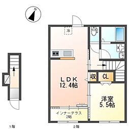 パレス北野 2階