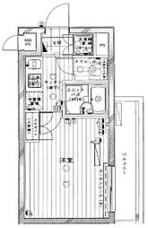 都営大江戸線 新江古田駅 徒歩5分の賃貸マンション 3階1Kの間取り