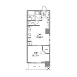 ルクレ新川レジデンス 11階1LDKの間取り