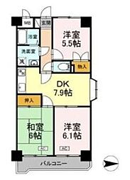 メゾン・ロワイヤル 5階3DKの間取り