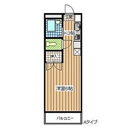アトリウム・ナカマタ 1Kの間取図画像