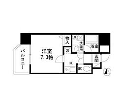 エコロジー栄レジデンス 701 7階1Kの間取り