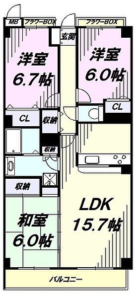 アーク昭島レジデンス ｜東京都昭島市松原町２丁目(賃貸マンション3LDK・1階・80.96㎡)の写真 その2