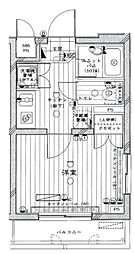 ルーブル中野坂上弐番館 1Kの間取図画像