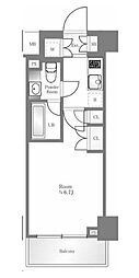 AXAS代々木アジールコート 1Kの間取図画像