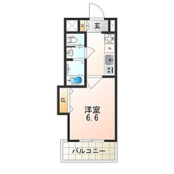 サムティ大阪シティウエスト 1Kの間取図画像
